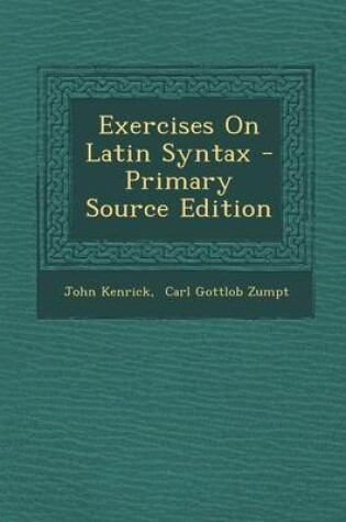 Cover of Exercises on Latin Syntax