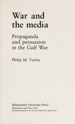 Book cover for War and the Media