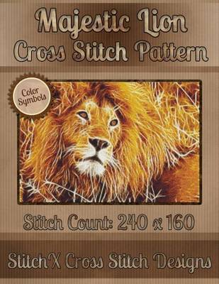Book cover for Majestic Lion Cross Stitch Pattern