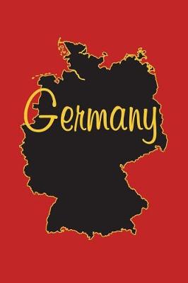 Book cover for Germany - National Colors 101 - Red Black & Gold - Lined Notebook with Margins - 6X9