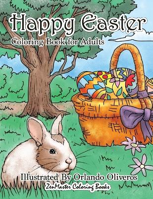 Book cover for Happy Easter Coloring Book for Adults