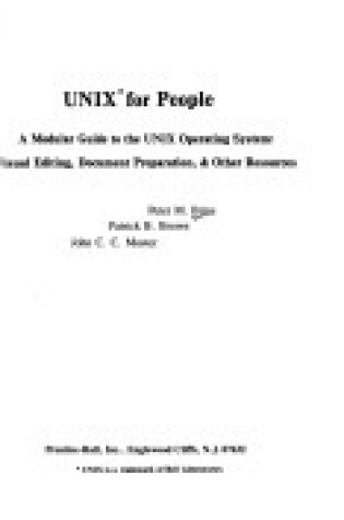 Cover of Unix for People