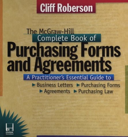 Book cover for McGraw-Hill Complete Book of Purchasing Forms and Agreements