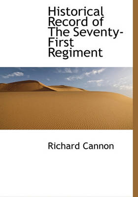 Book cover for Historical Record of the Seventy-First Regiment