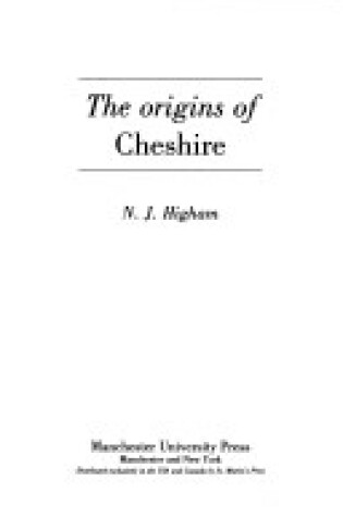 Cover of The Origins of Cheshire