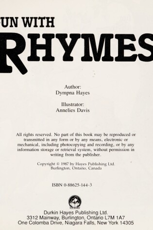 Cover of Fun with Rhymes