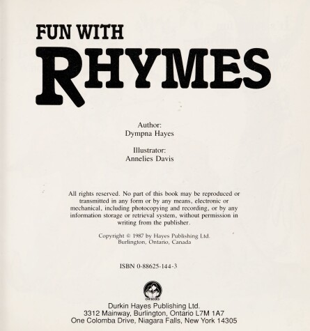 Cover of Fun with Rhymes