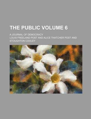 Book cover for The Public Volume 6; A Journal of Democracy