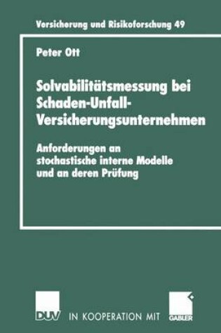 Cover of Solvabilitätsmessung bei Schaden-Unfall-Versicherungsunternehmen