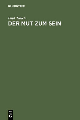 Cover of Der Mut Zum Sein