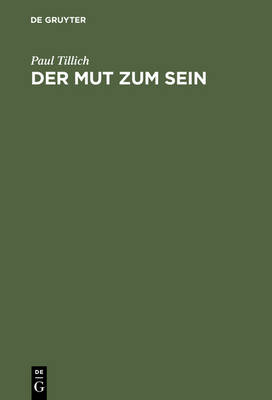 Cover of Der Mut Zum Sein