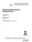 Book cover for Environmentally Conscious Manufacturing II