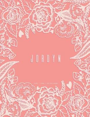 Book cover for Jordyn - Dot Grid Journal, Peach Floral