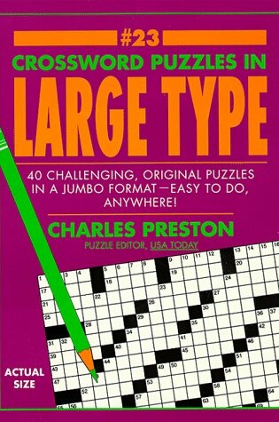 Cover of Crosswords Puzzles in Large Ty