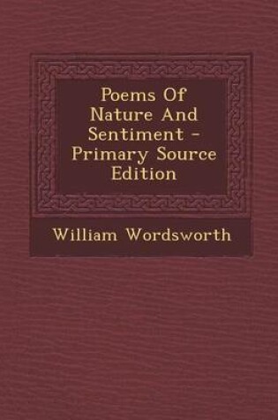Cover of Poems of Nature and Sentiment
