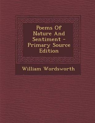 Book cover for Poems of Nature and Sentiment