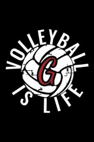 Cover of G Monogram Initial Volleyball Journal