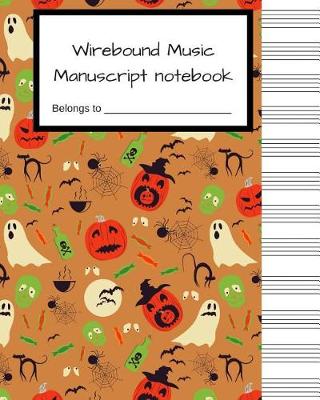 Book cover for Wirebound Music Manuscript Notebook