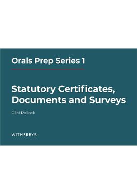 Book cover for Orals Prep Series 1 - Statutory Certificates, Documents and Surveys