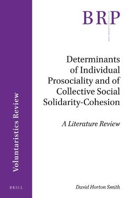 Book cover for Determinants of Individual Prosociality and of Collective Social Solidarity- Cohesion