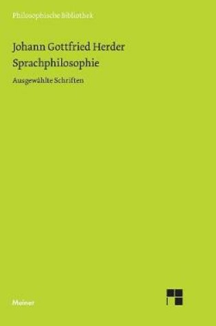 Cover of Sprachphilosophie