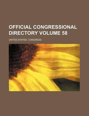 Book cover for Official Congressional Directory Volume 58