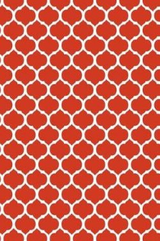 Cover of Moroccan Trellis - Red 101 - Lined Notebook With Margins 5x8