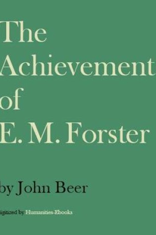 Cover of The Achievement of E M Forster