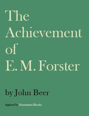 Book cover for The Achievement of E M Forster