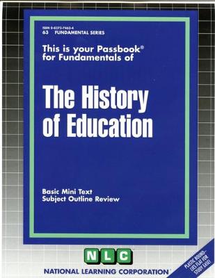 Book cover for THE HISTORY OF EDUCATION