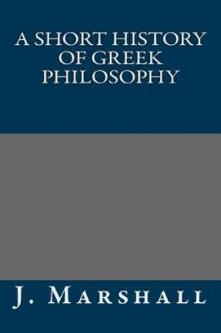 Cover of A Short History of Greek Philosophy