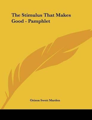 Book cover for The Stimulus That Makes Good - Pamphlet