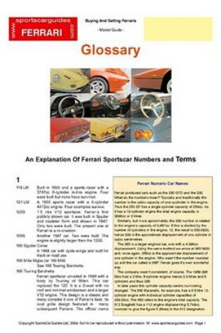 Cover of Ferrari Glossary