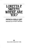 Book cover for Loretta P. Sweeny, Where are You?