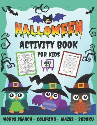 Book cover for Halloween Activity Book for Kids Ages 4-8