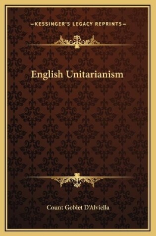 Cover of English Unitarianism