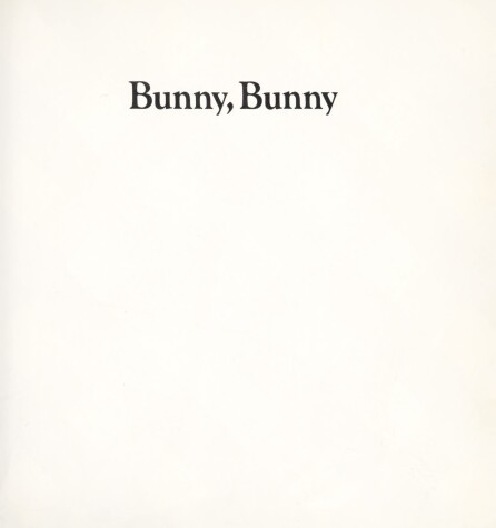 Book cover for Bunny, Bunny