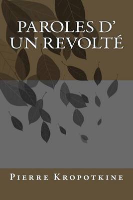 Book cover for Paroles d' un revolte