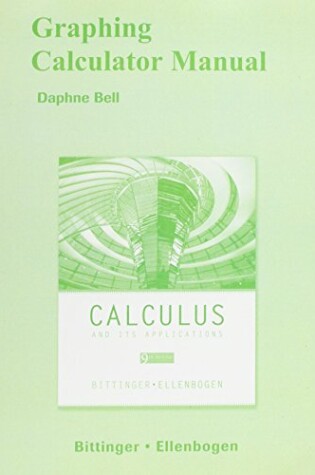 Cover of Graphing Calculator Manual for Calculus and Its Applications