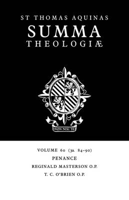 Book cover for Summa Theologiae: Volume 60, Penance