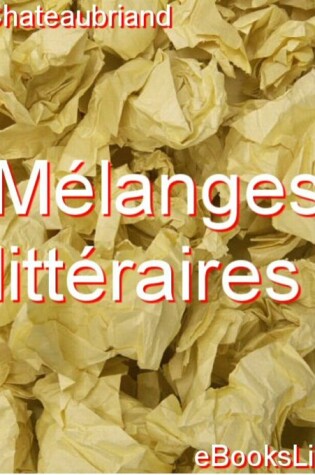 Cover of Melanges Littiraires