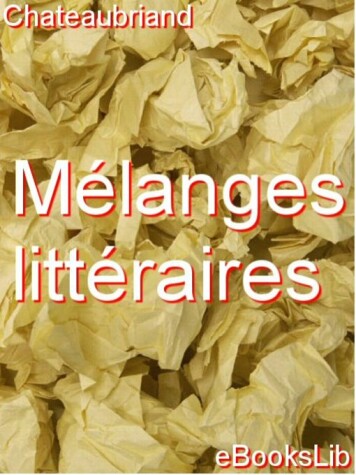 Book cover for Melanges Littiraires