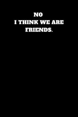 Book cover for No I Think We Are Friends