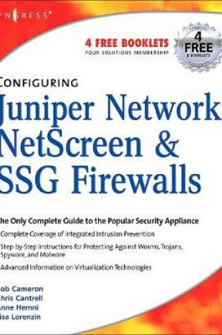 Cover of Configuring Juniper Networks NetScreen and SSG Firewalls