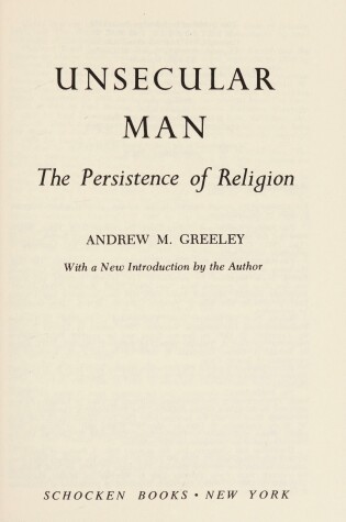 Cover of Unsecular Man
