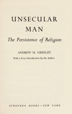 Book cover for Unsecular Man