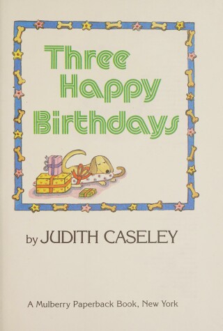 Book cover for Three Happy Birthdays