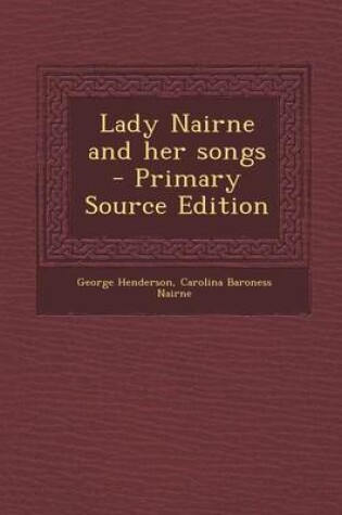 Cover of Lady Nairne and Her Songs