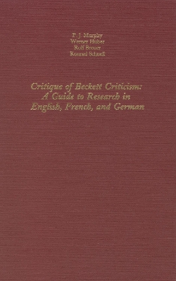 Book cover for Critique of Beckett Criticism