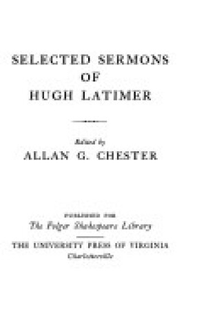 Cover of Selected Sermons Hugh Latimer